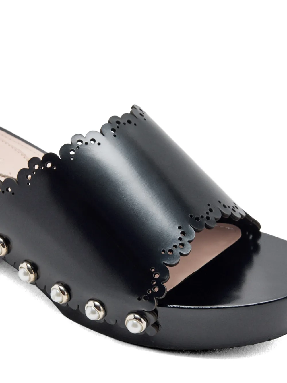 Simone Rocha Gewelfde sandalen met parel Zwart