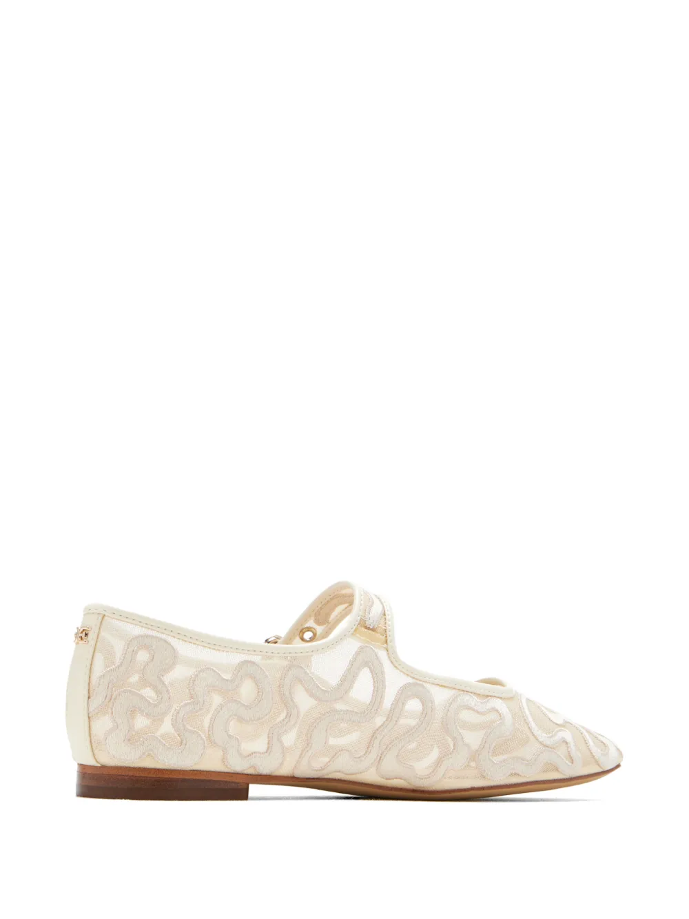 Sam Edelman Michaela ballerina's met geborduurde gesp Beige