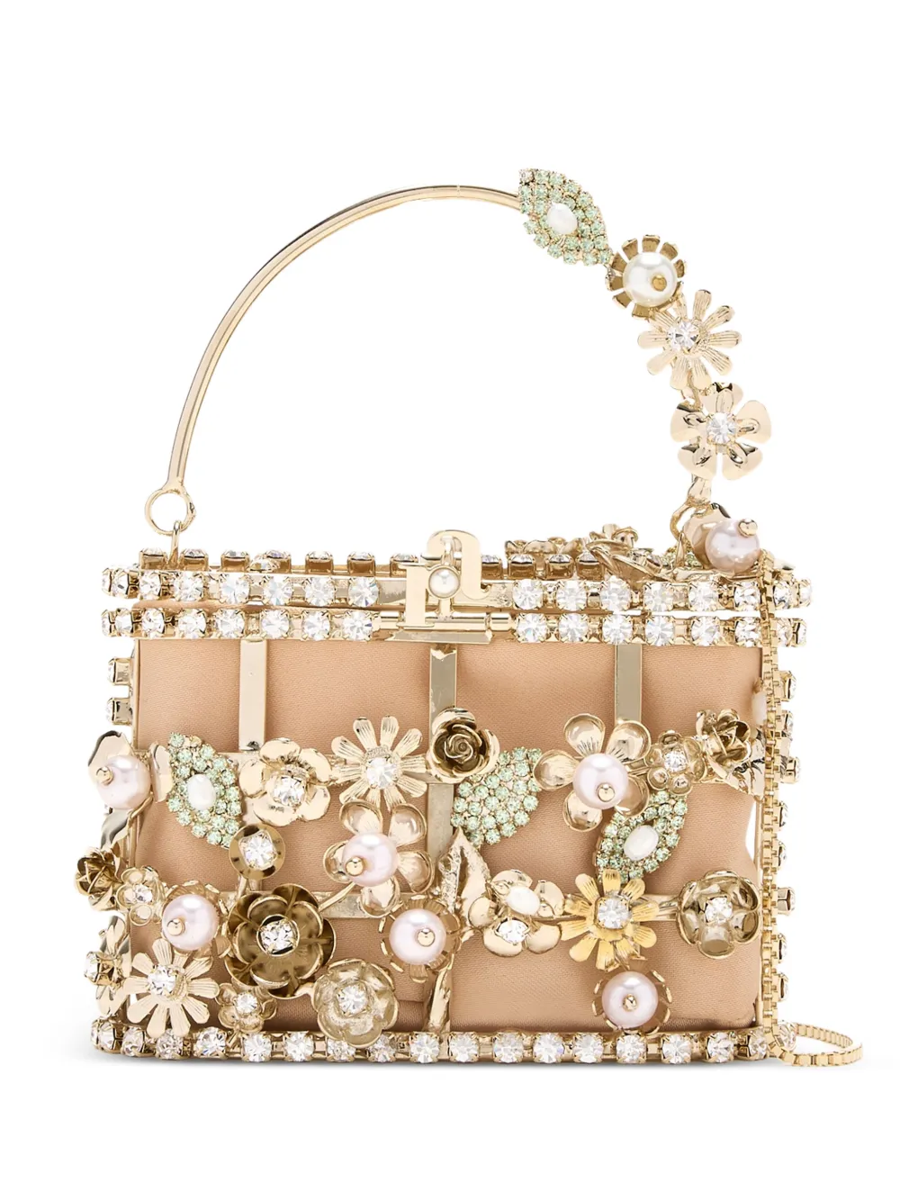 Rosantica Borsa mini Holli Bouquet con decorazione - Toni neutri