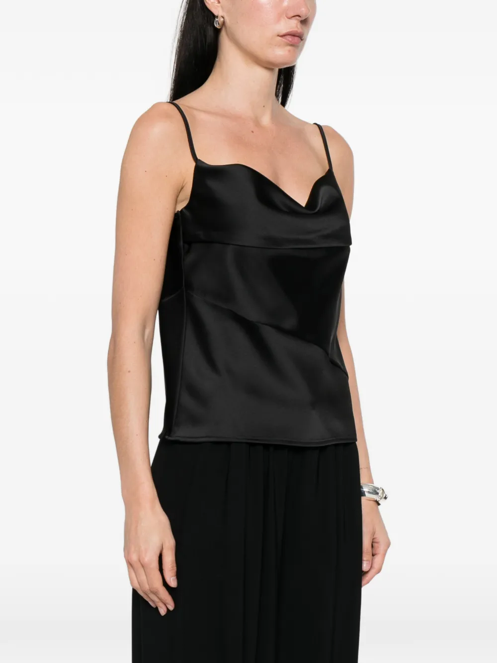 Imperial Cowl-neck Top - Black 