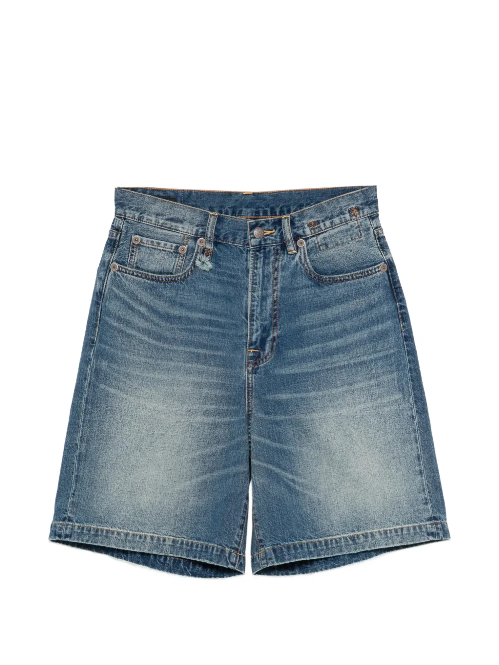 R13 five-pocket denim shorts - Blu