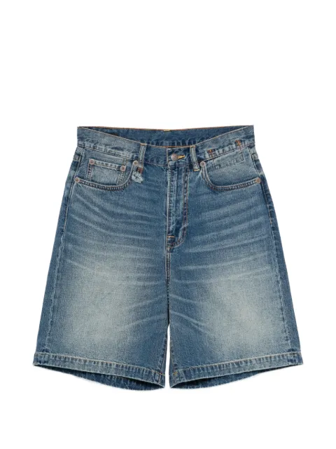R13 five-pocket denim shorts
