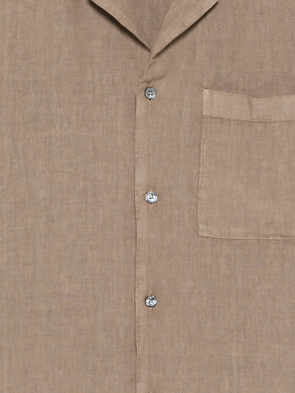Peserico Overhemd met korte mouwen en zak Beige