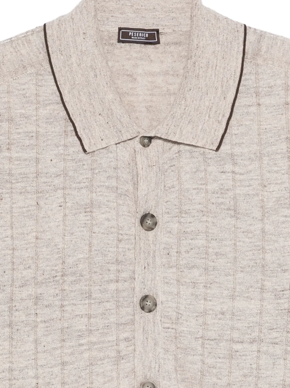 Peserico Trui met knopen en kraag Beige