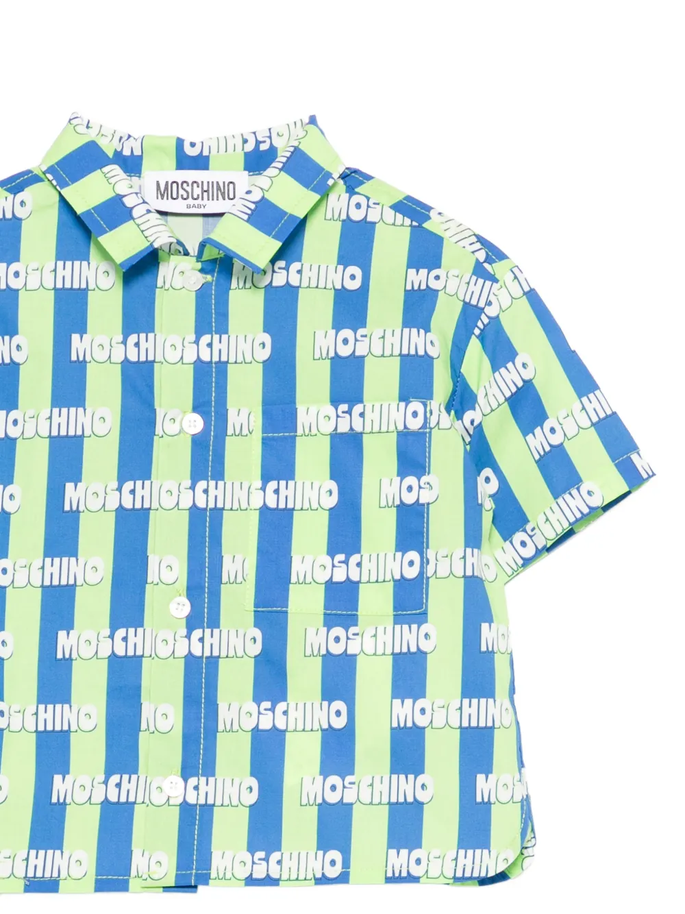 Moschino Kids Gestreept shirt Blauw