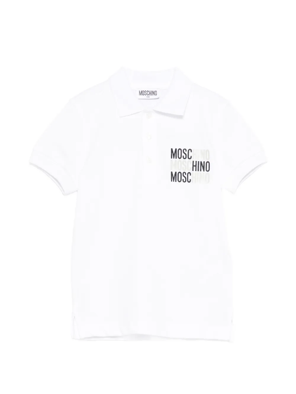 Moschino Kids logo polo shirt - Bianco