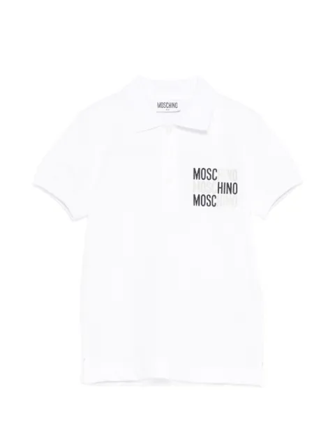 Moschino Kids polo à logo imprimé