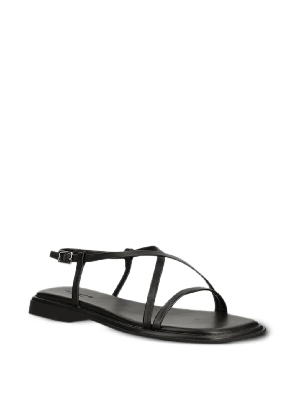  Vagabond Sandalias Planas Con Tiras Cruzadas - Negro 