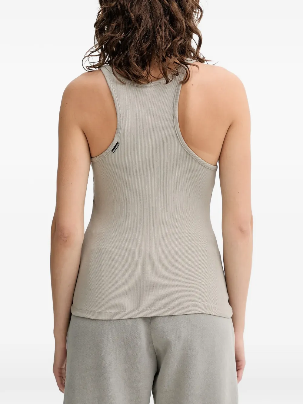 Won Hundred Ami asymmetrische geribbelde top Grijs