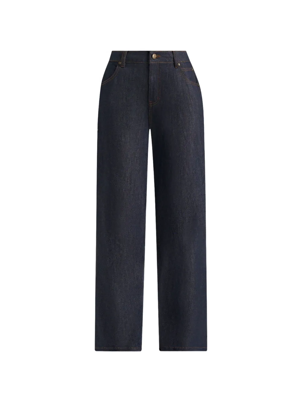 Manière De Voir contrast-stitch jeans - Blu