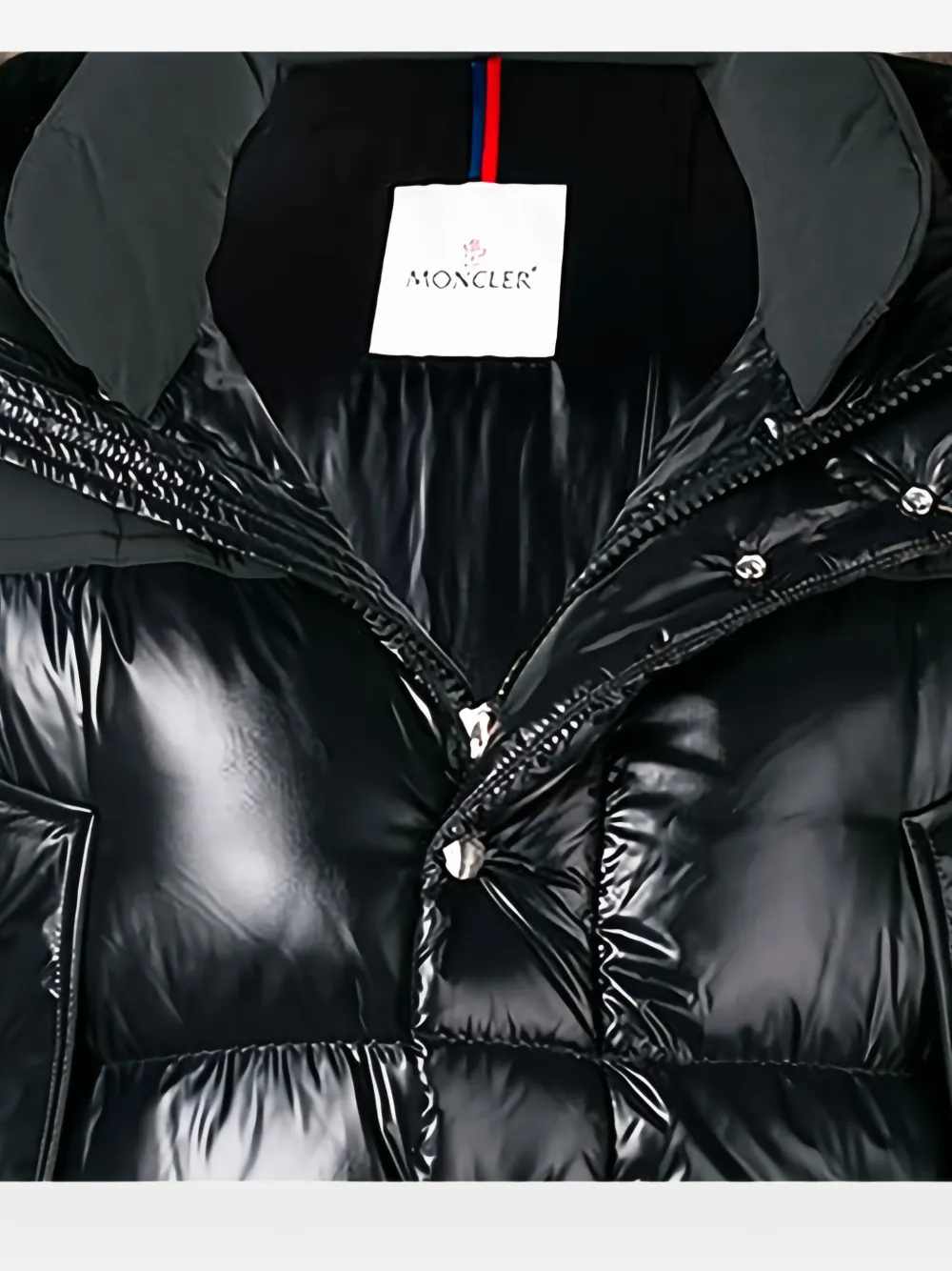 Moncler hooded puffer jacket Zwart
