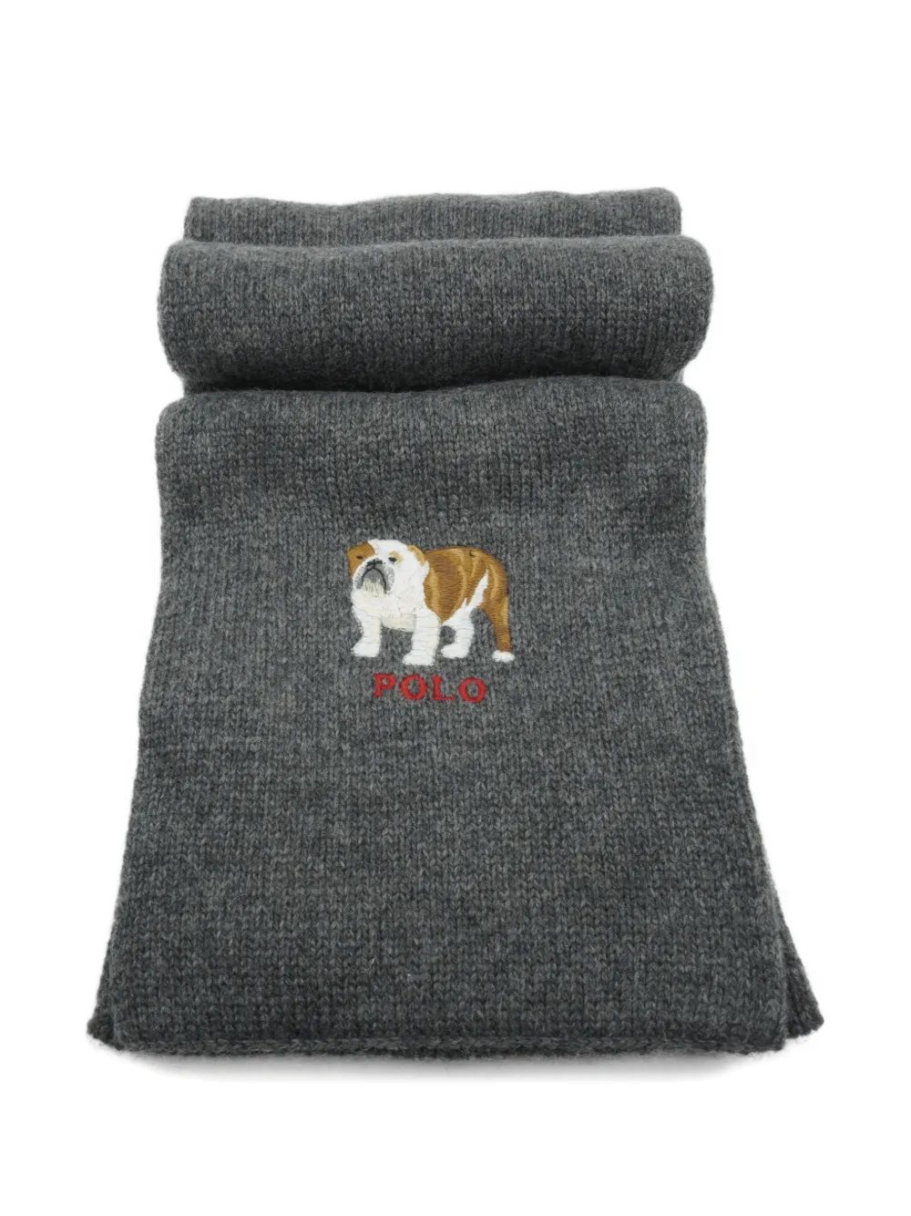 Polo Ralph Lauren bulldog-detail scarf - Grigio