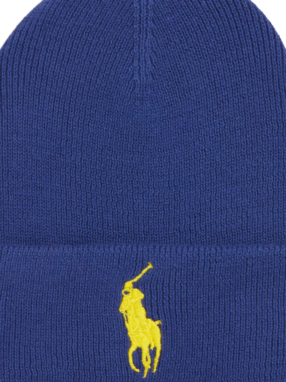 Polo Ralph Lauren Big Pony muts met omgeslagen rand Blauw