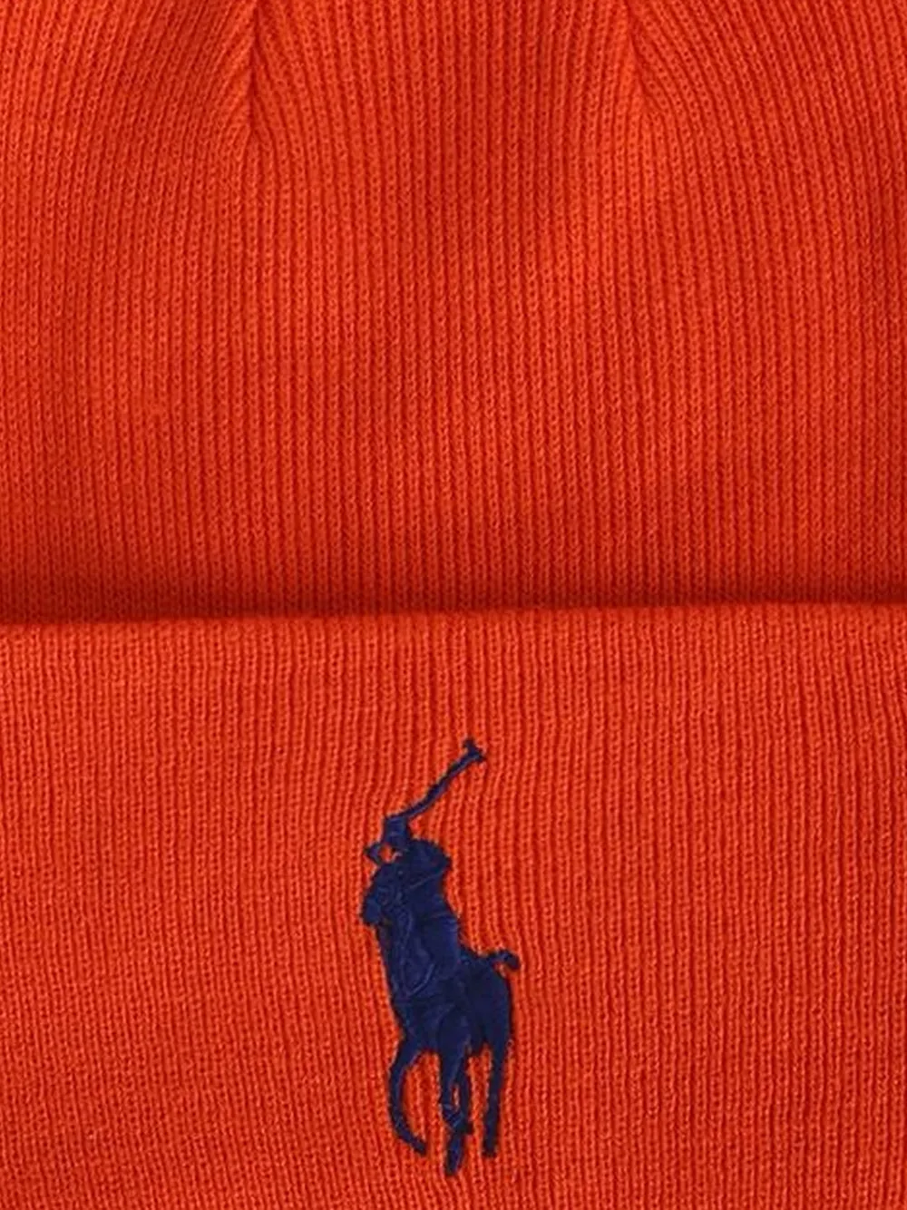 Polo Ralph Lauren Big Pony muts met omgeslagen rand Oranje
