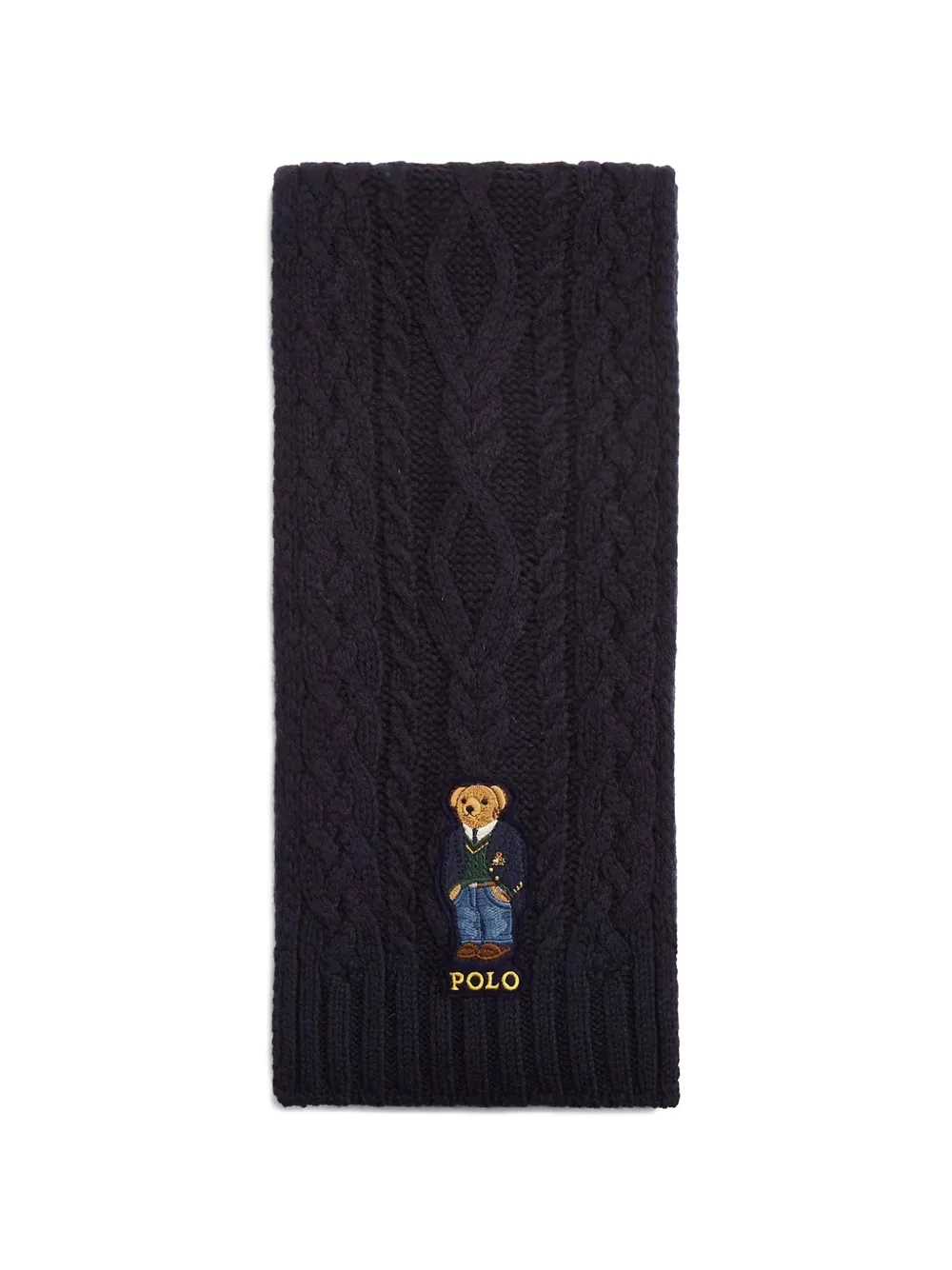 Polo Ralph Lauren Aran St. Andrew Polo Bear scarf - Blu