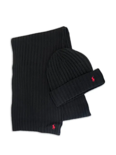 Polo Ralph Lauren ribbed scarf set (set of two)
