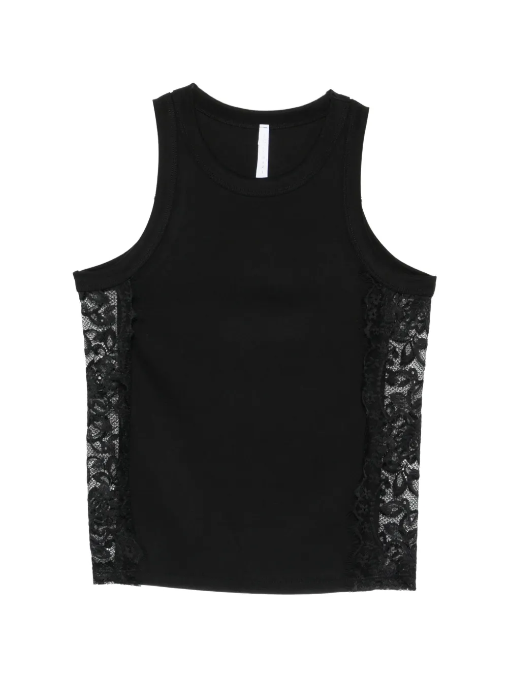 IMPERIAL lace-insert tank top - Nero