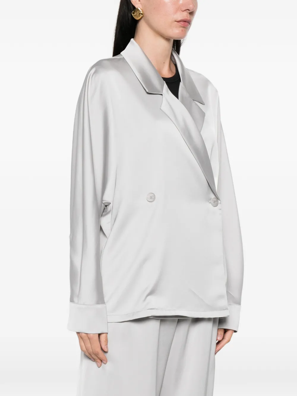  Imperial Blazer Con Doble Botonadura - Gris 