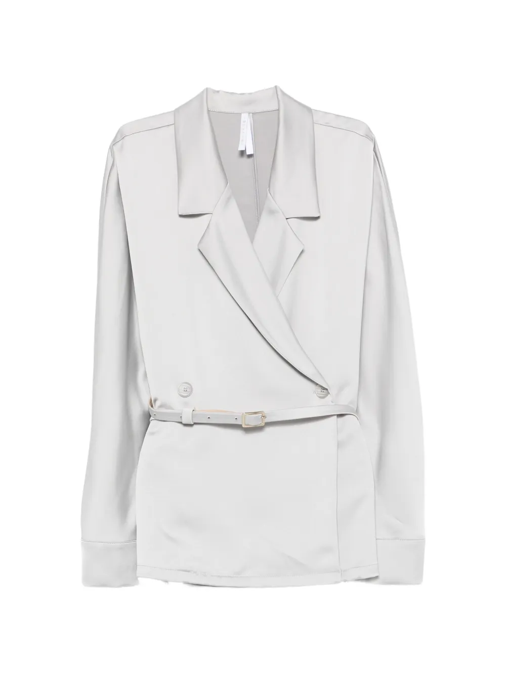 IMPERIAL Blazer doppiopetto con cintura - Grigio