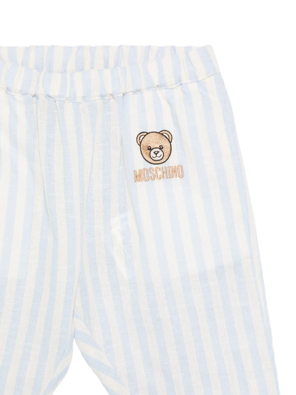 Moschino Kids Gestreepte broek Blauw