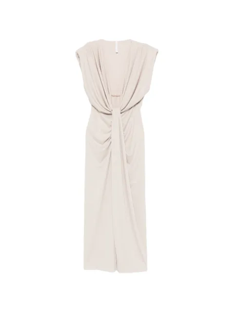 IMPERIAL draped knot midi dress