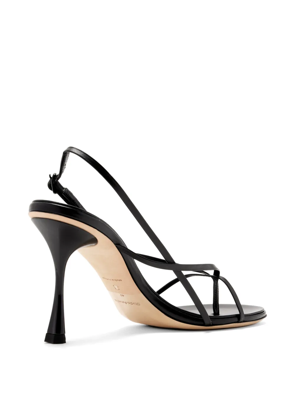 Studio Amelia Wishbone slingback sandalen Zwart