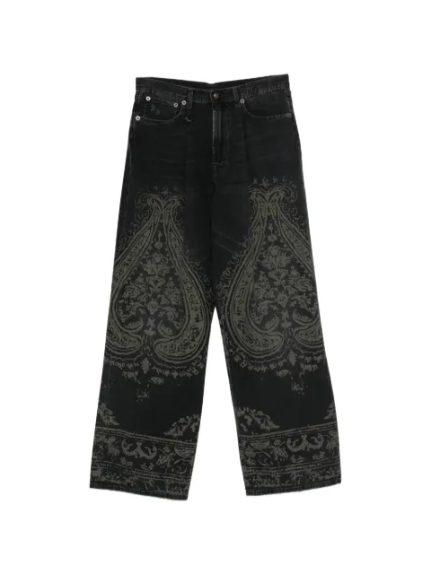 R13 Damon paisley jeans