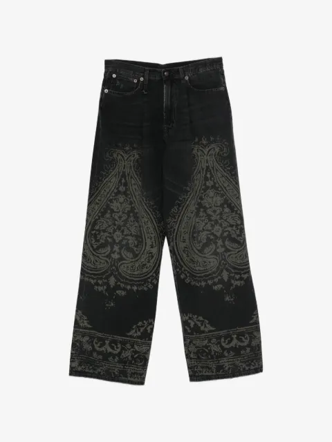 R13 Damon paisley jeans
