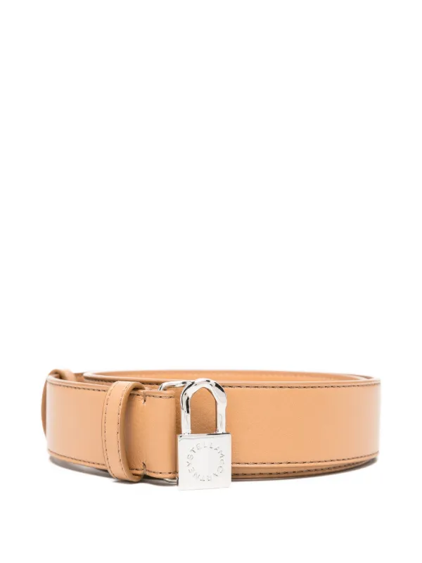 Stella McCartney Ryder Padlock Belt in Neutrals