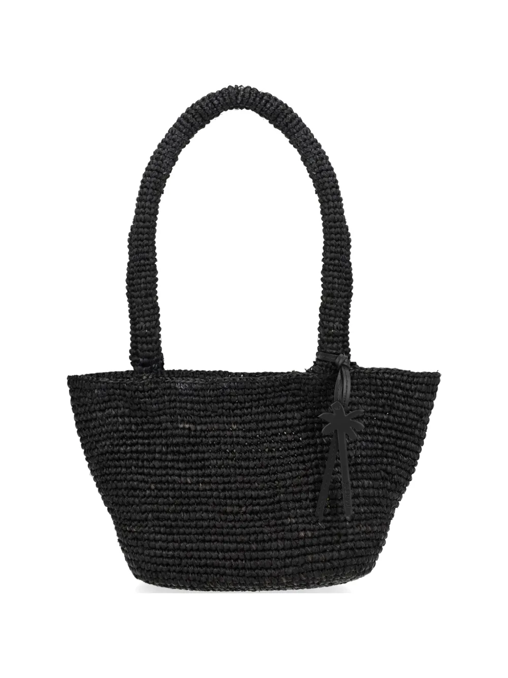 Manebi palm raffia shoulder bag - Nero
