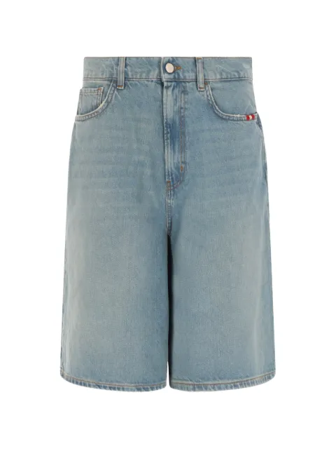 AMISH faded-wash wide-leg shorts