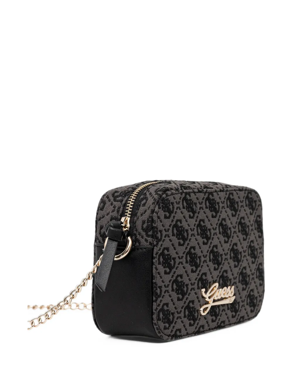 guess kids logo-print camera bag Grijs
