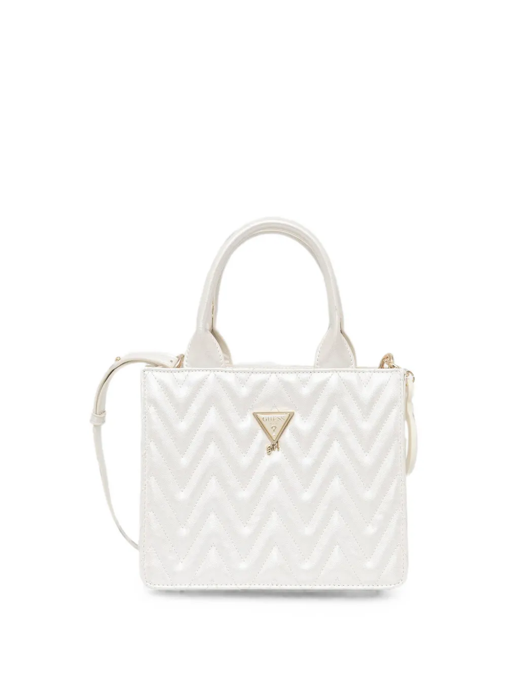 guess kids Borsa tote trapuntata - Bianco