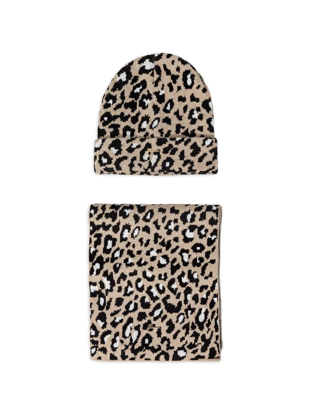 guess kids leopard-print beanie hat - Nude