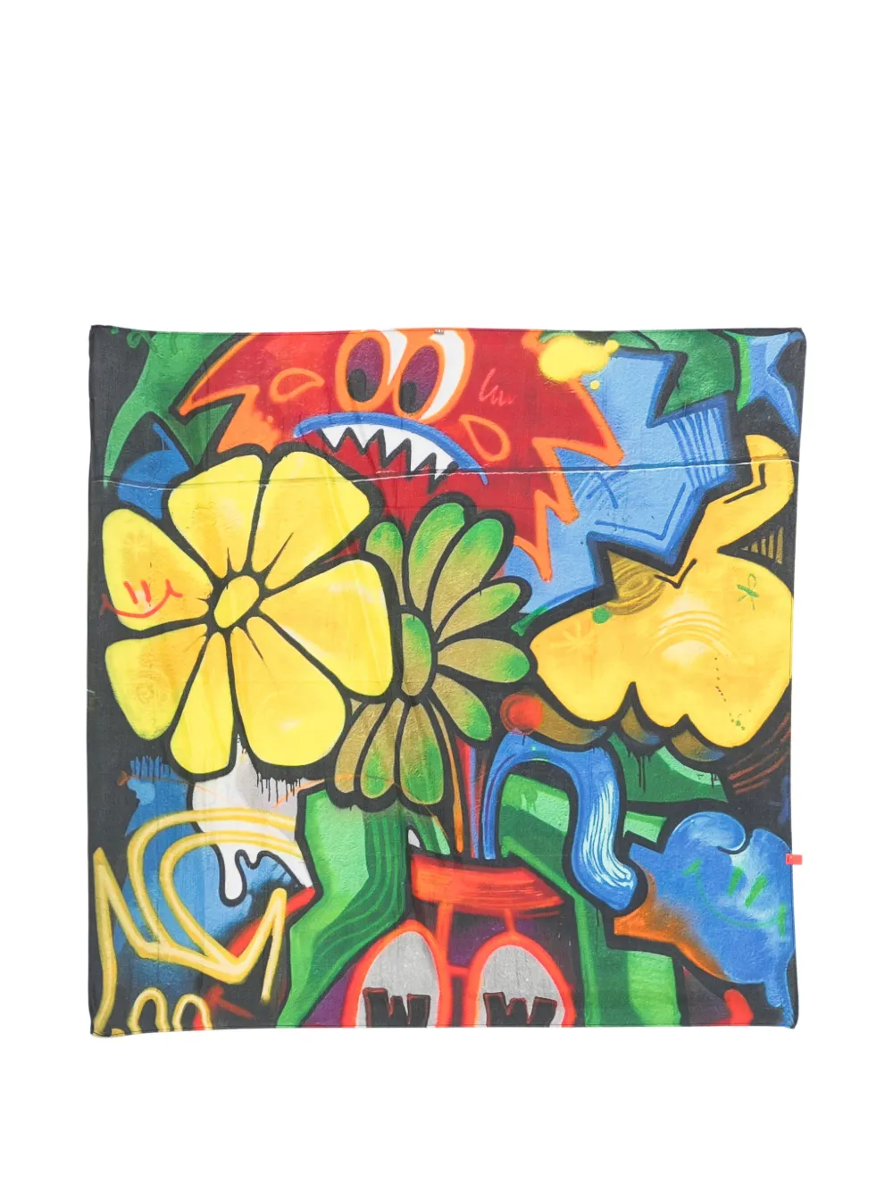 TALKING WALLS Twiggy Petal Panic floral scarf - Giallo