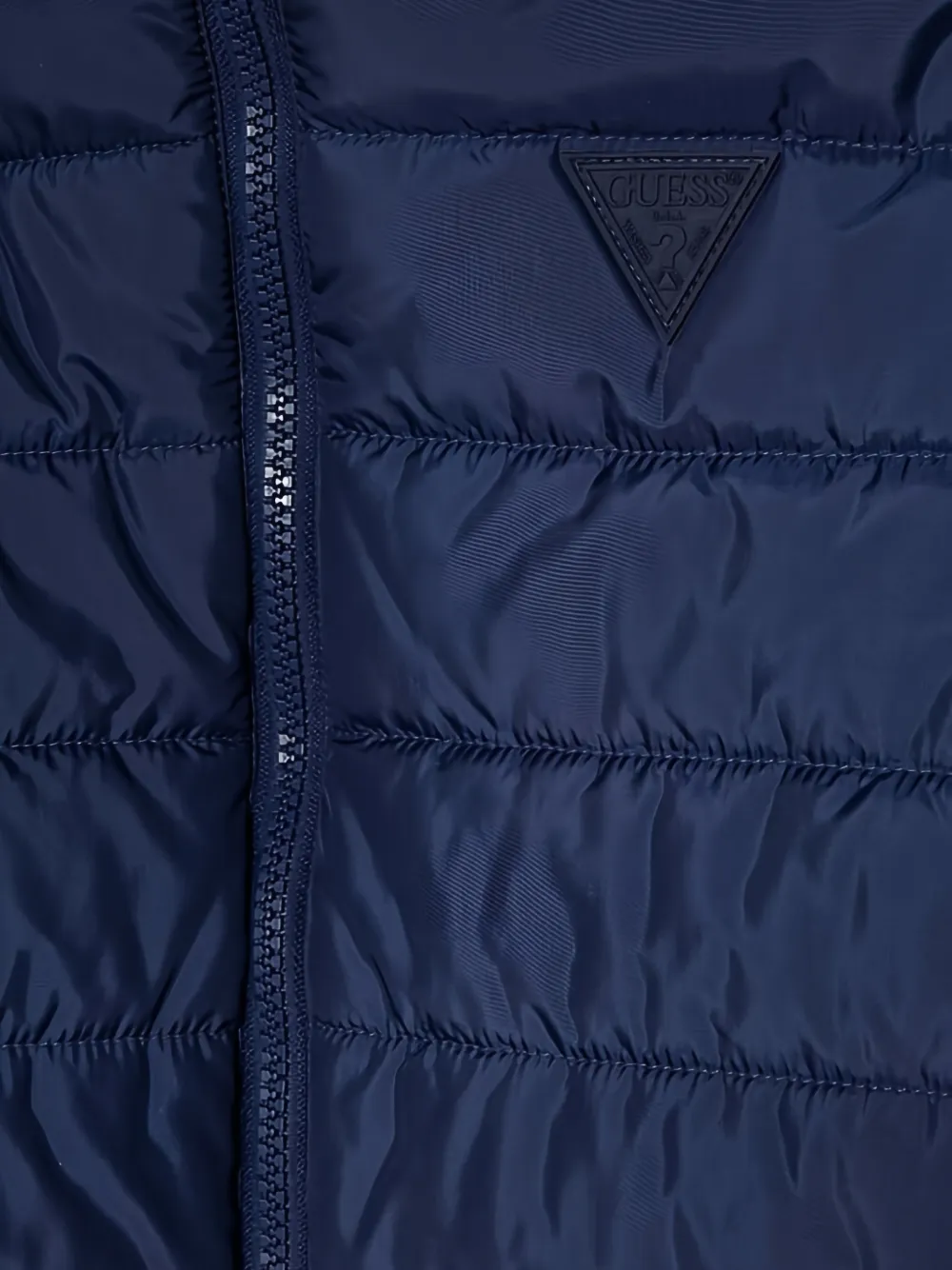 guess kids Gewatteerd jack met capuchon en patroon Blauw