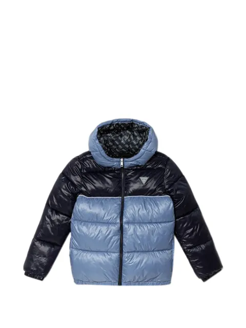 guess kids colourblock hooded jacket