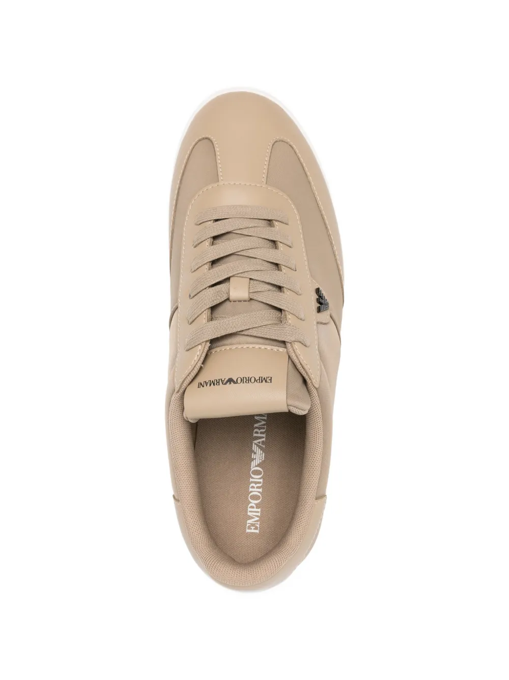 Emporio Armani Sneakers met logo Beige