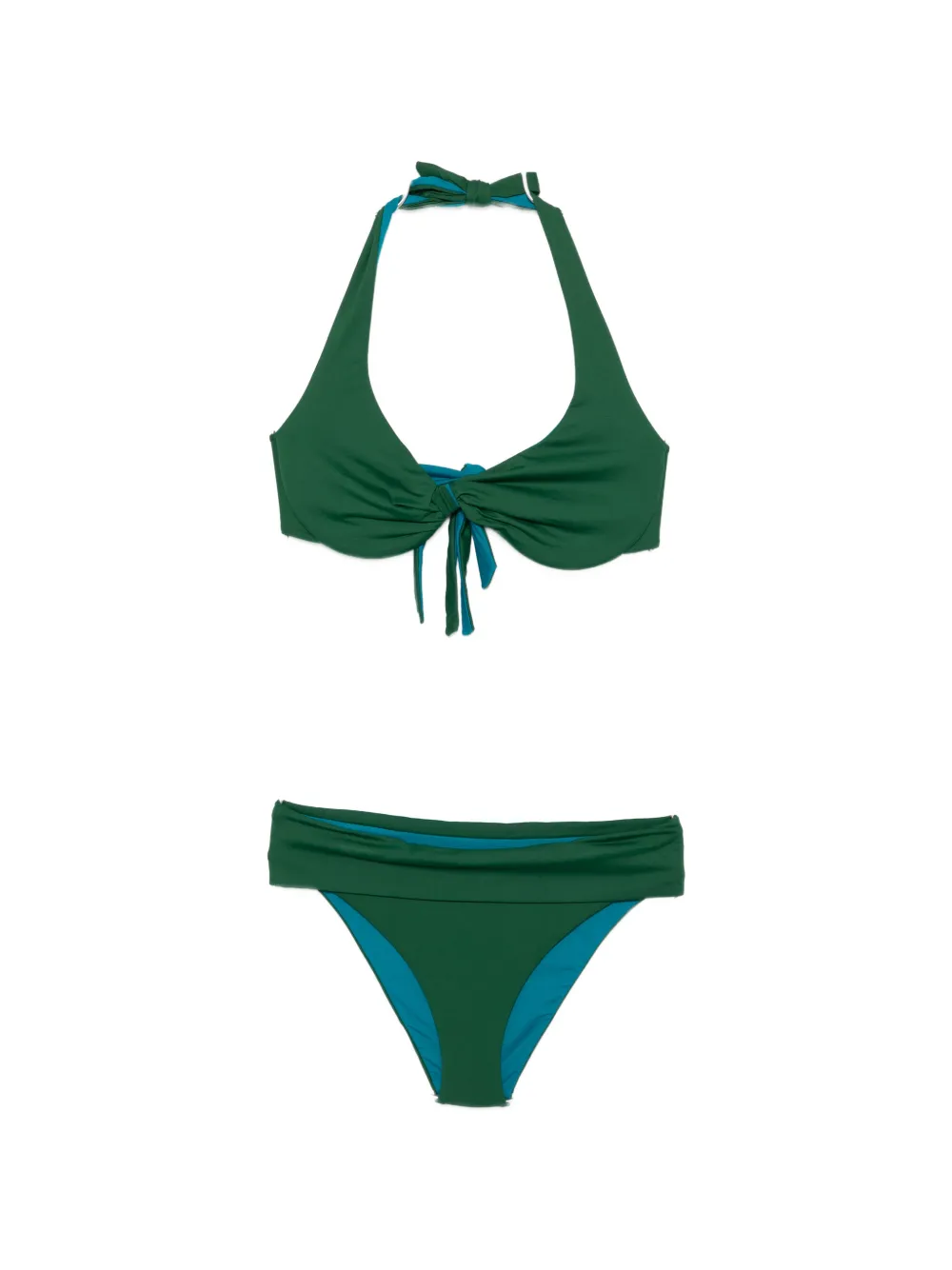 Fisico tie-fastening bikini - Verde