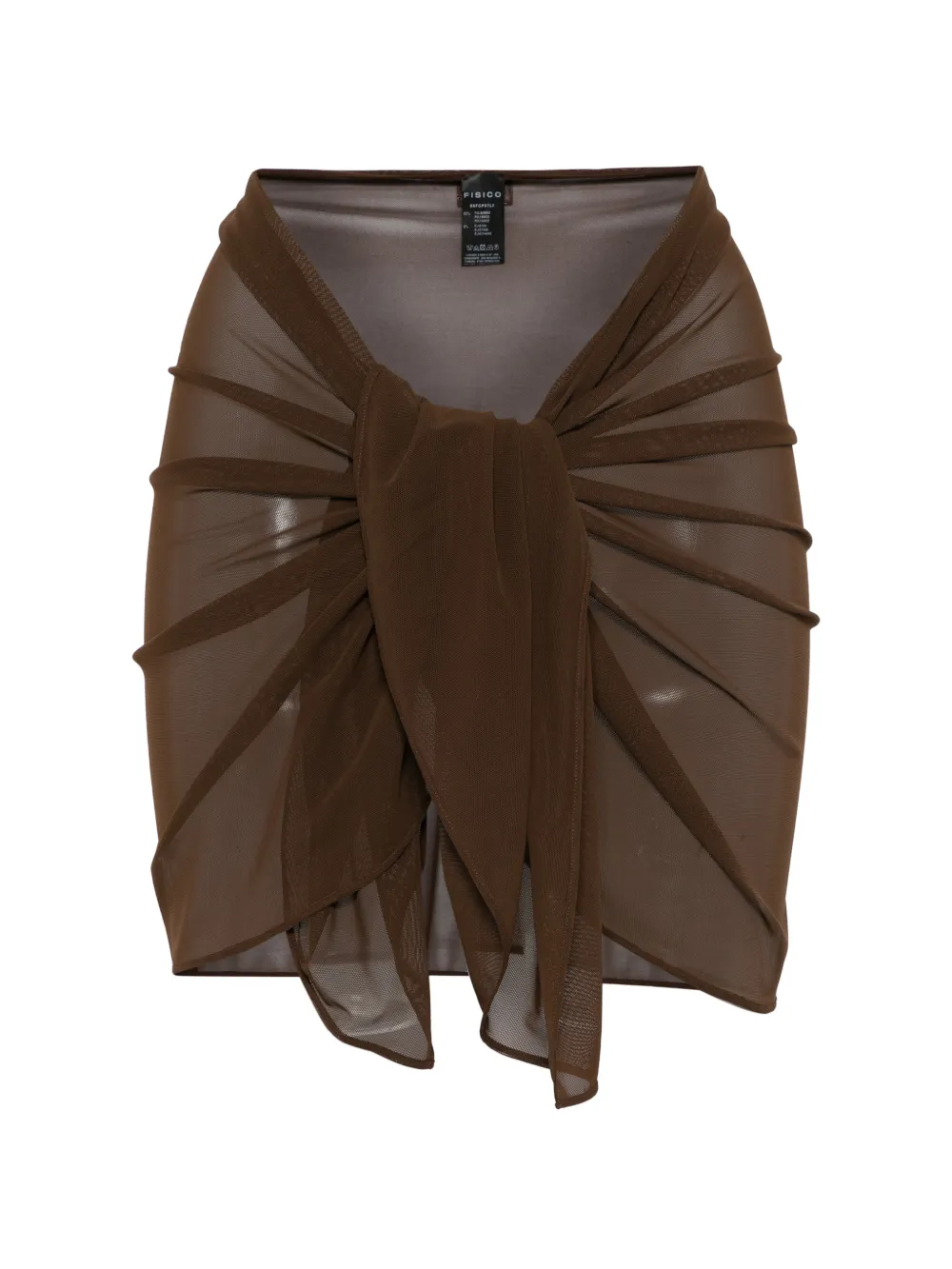 Fisico sheer-finish pareo - Braun