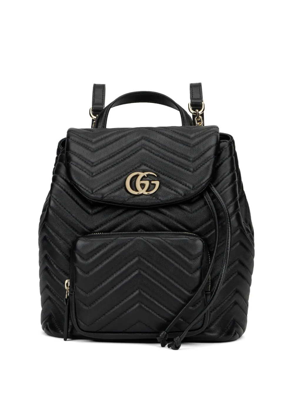 Gucci chevron quilted backpack - Schwarz