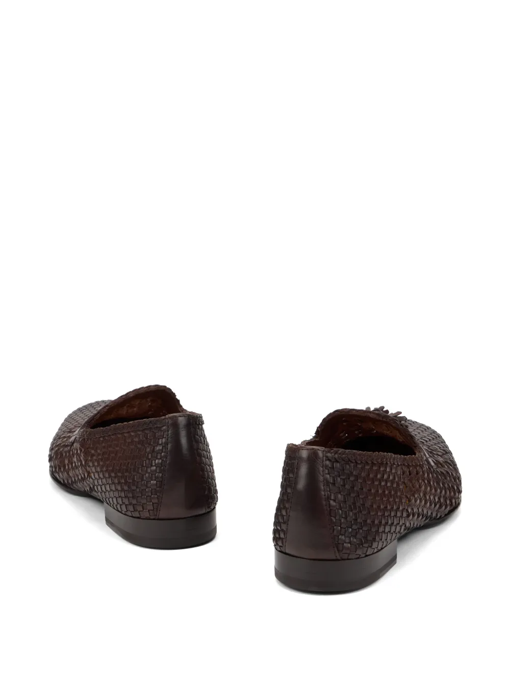 Doucal's woven-leather tassel-detail loafers Bruin