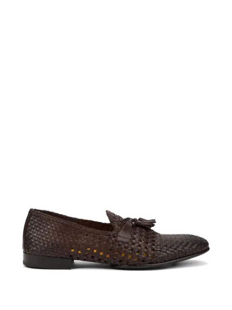 Doucal's woven-leather tassel-detail loafers