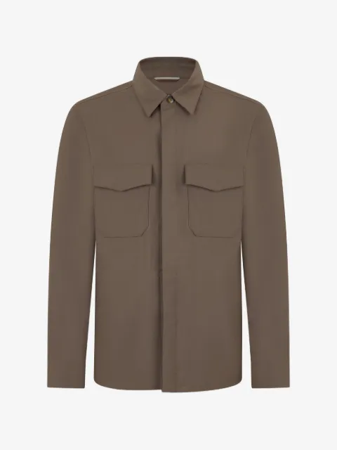 Canali chest-pocket shirt jacket