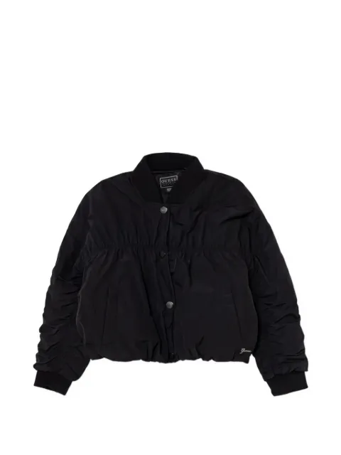 guess kids button-front bomber jacket