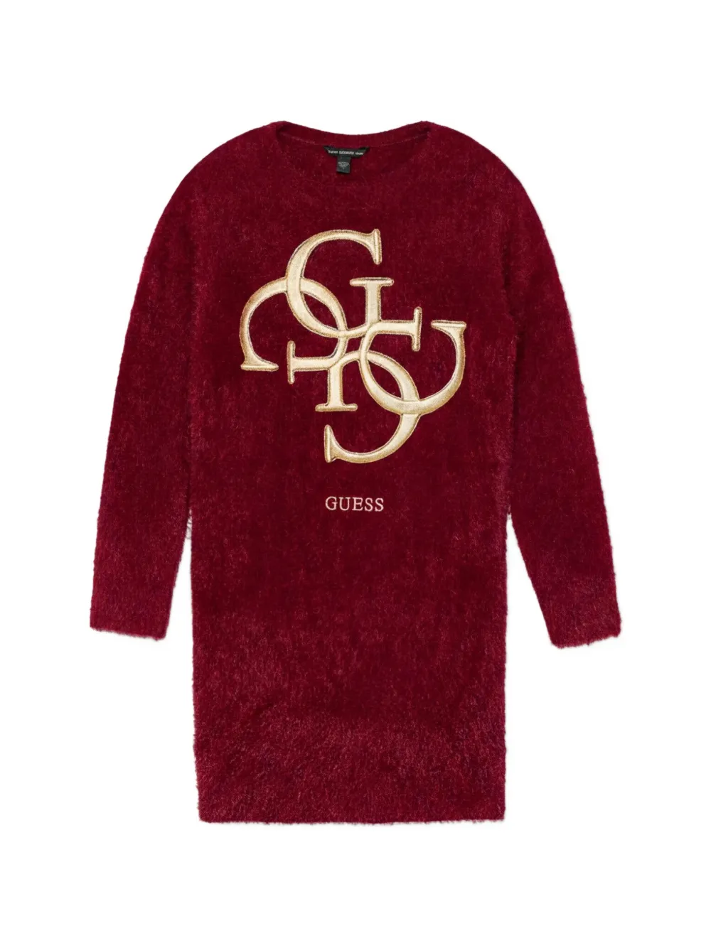 guess kids logo-embroidered dress - Rosso