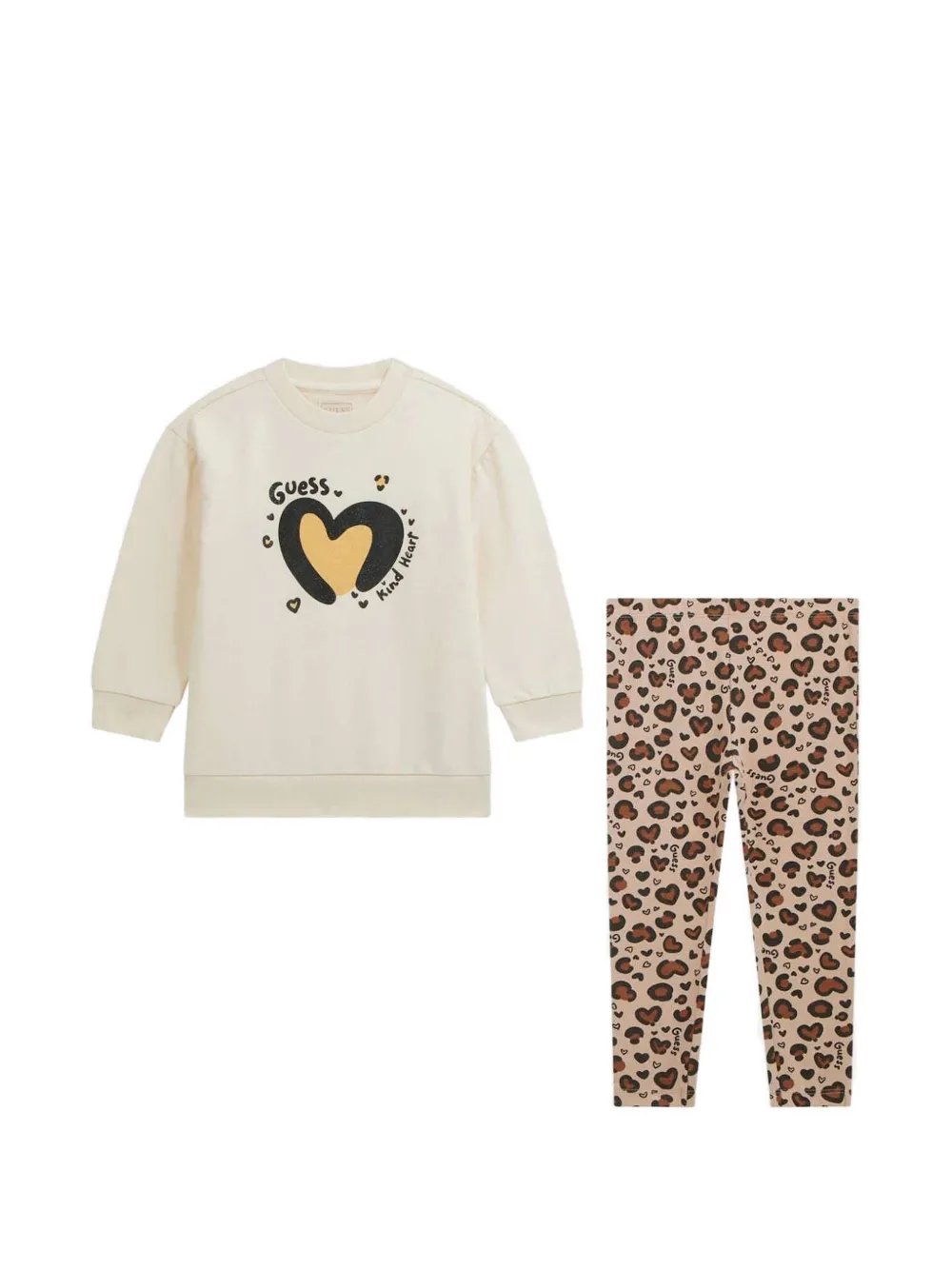 guess kids Leggings-Set mit Print - Nude