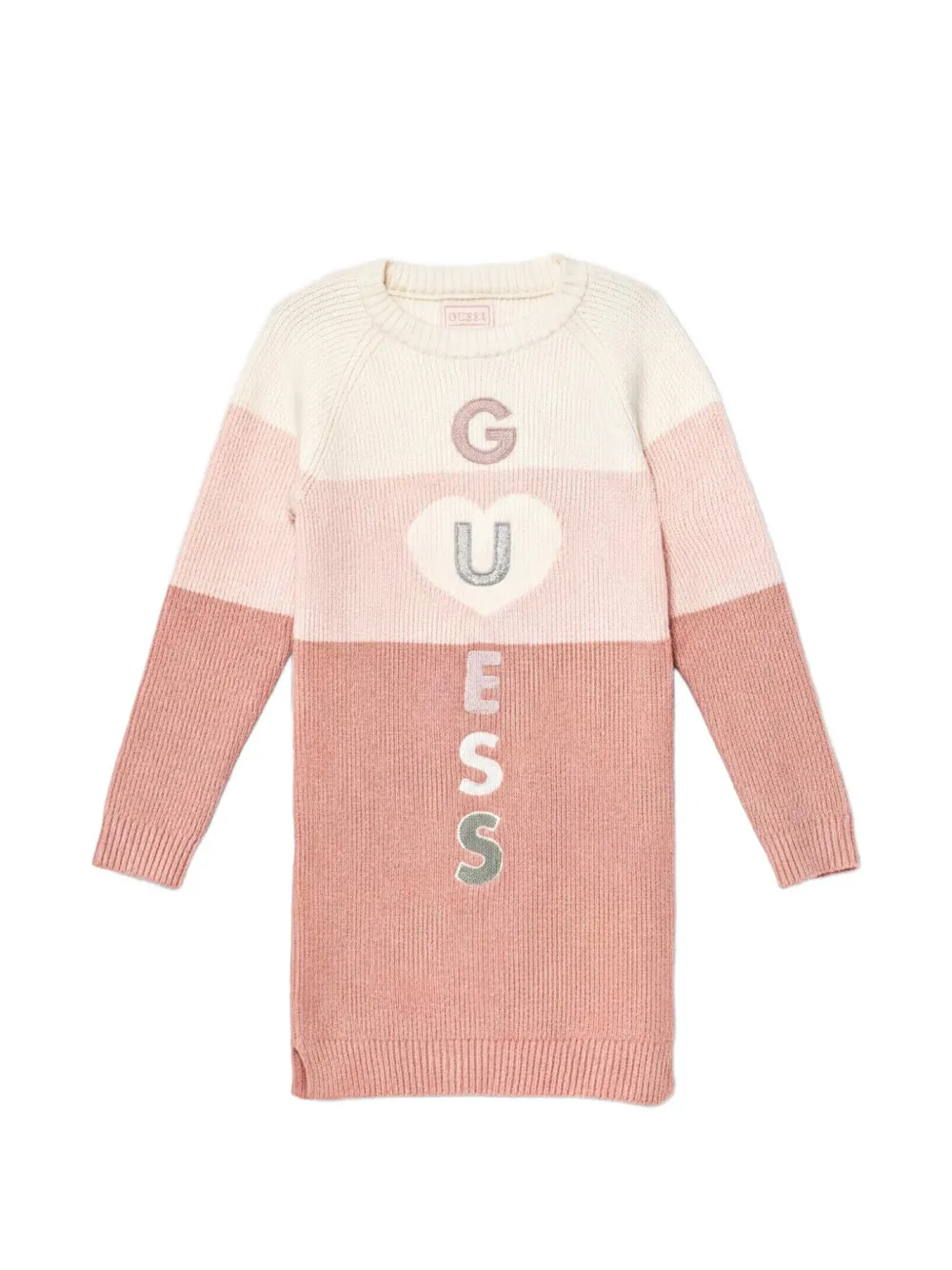 guess kids colour-block knitted dress - Rosa