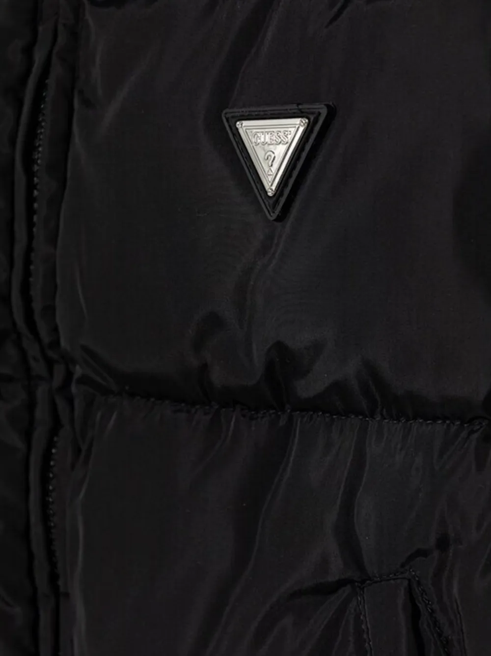 guess kids Bodywarmer met logo en rits Zwart