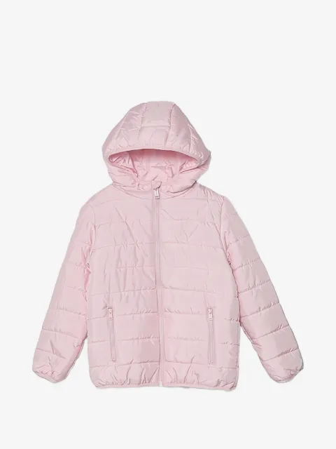 guess kids pink padded jacket